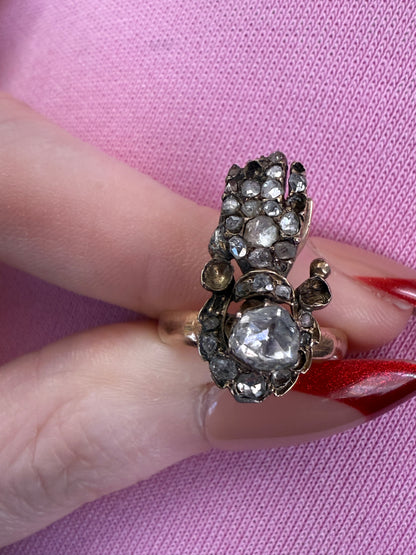 Iris Apfel's Antique 14K Diamond Hand Ring