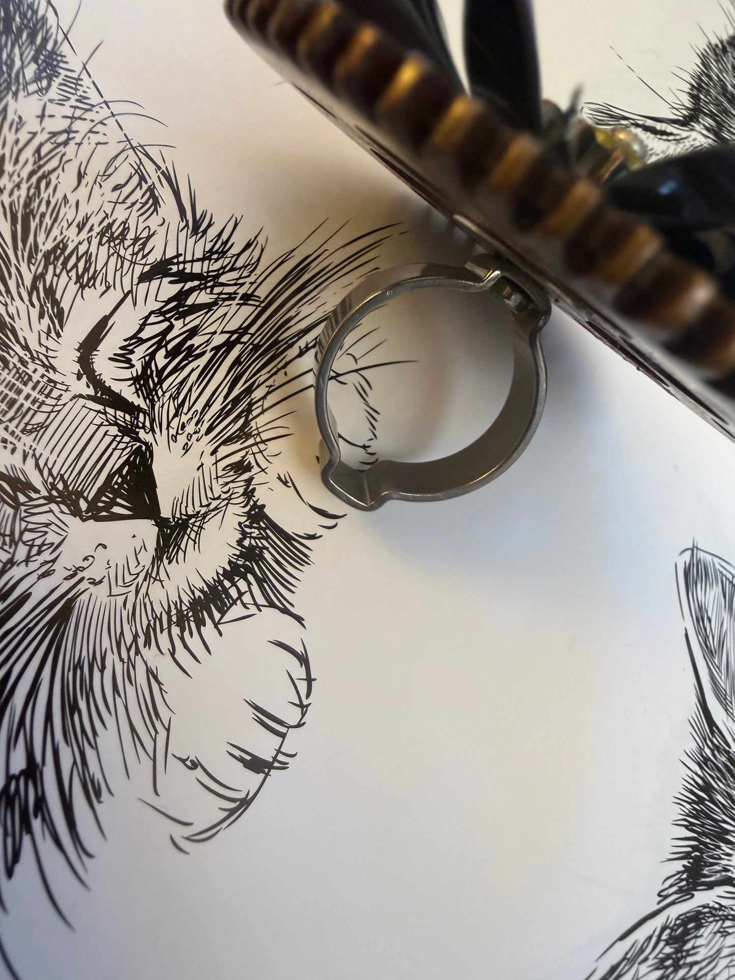 Vintage Huge French Artsy Pinwheel Cog Statement Ring