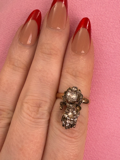 Iris Apfel's Antique 14K Diamond Hand Ring