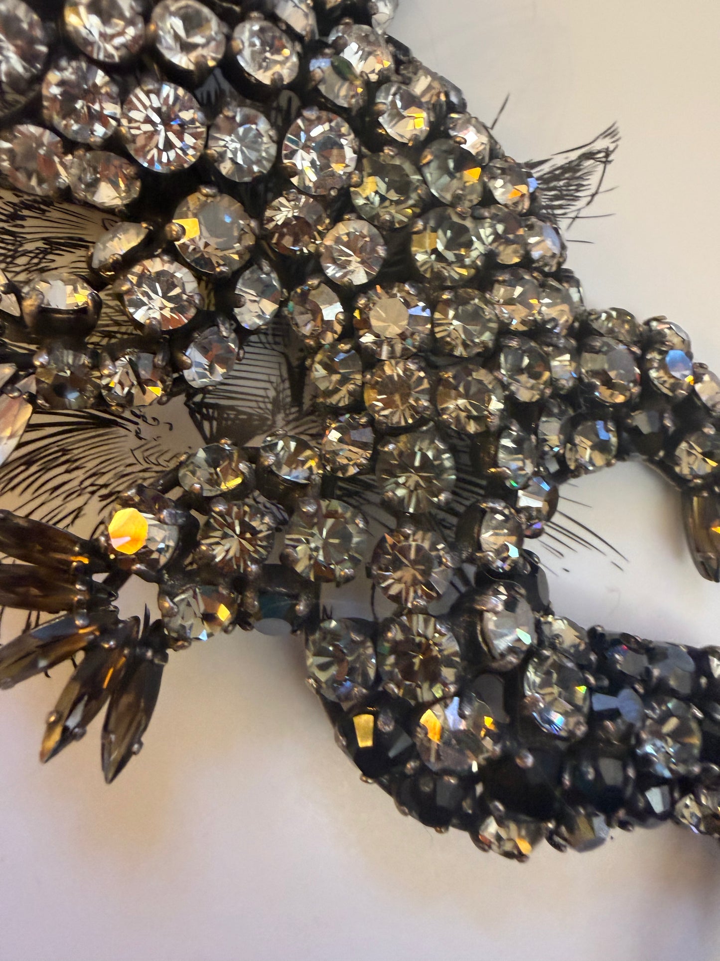 Vintage Monumental Philippe Ferrandis Paris Crystal Salamander Brooch