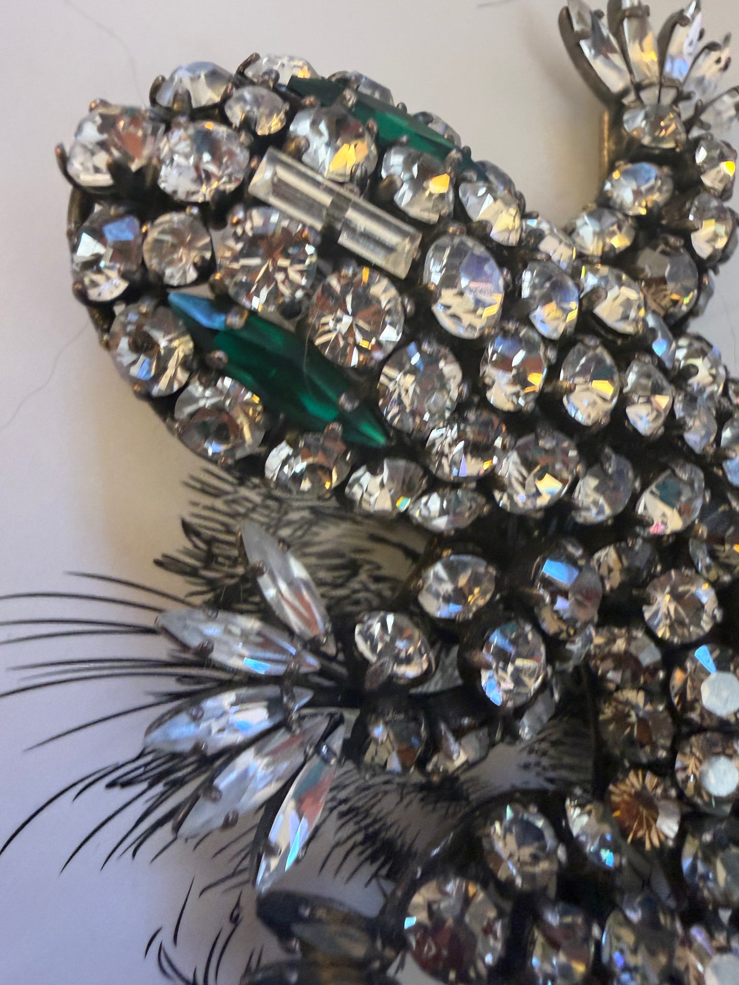Vintage Monumental Philippe Ferrandis Paris Crystal Salamander Brooch