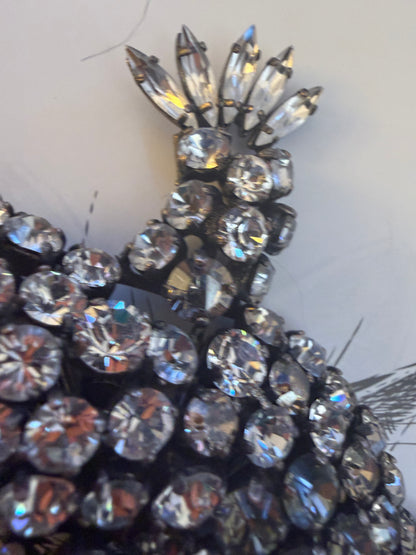 Vintage Monumental Philippe Ferrandis Paris Crystal Salamander Brooch