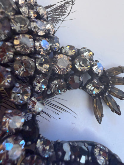 Vintage Monumental Philippe Ferrandis Paris Crystal Salamander Brooch
