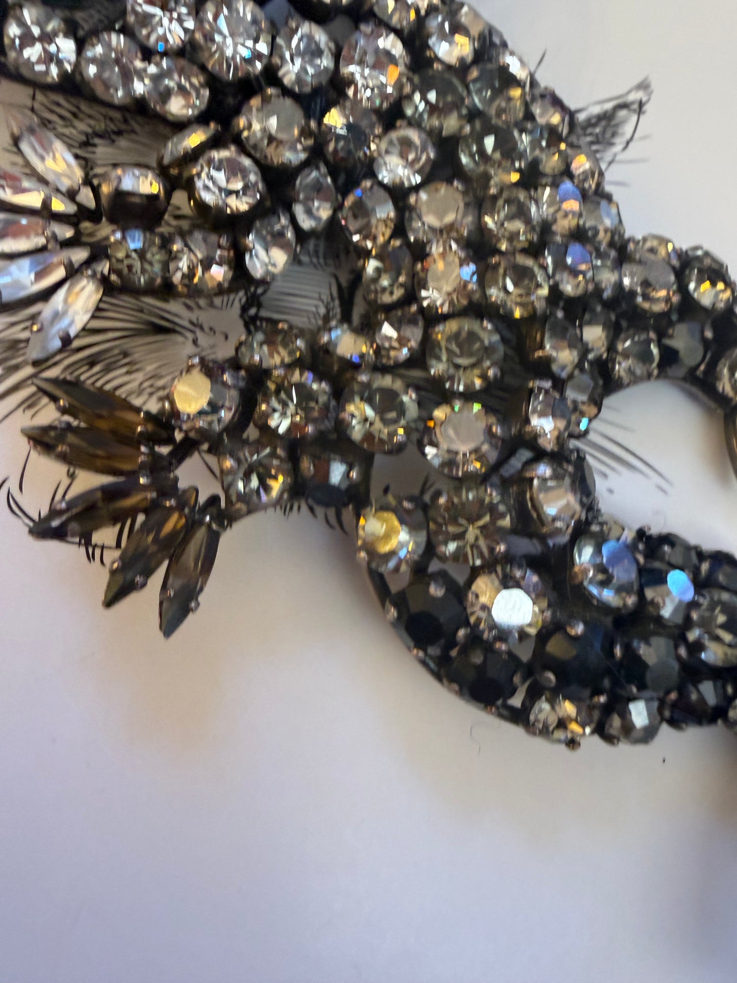 Vintage Monumental Philippe Ferrandis Paris Crystal Salamander Brooch
