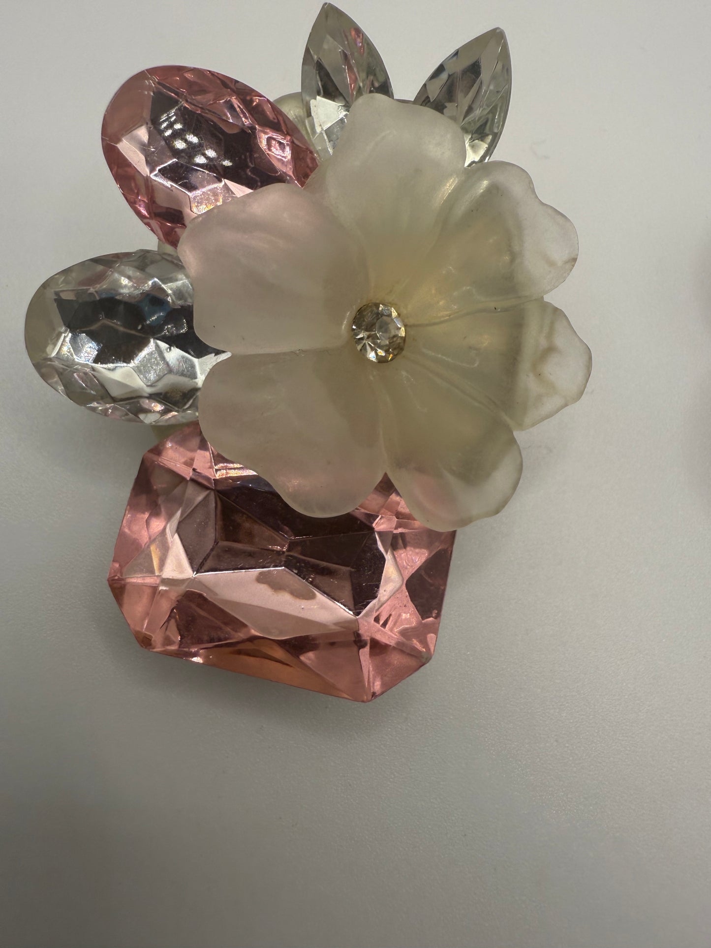 Vintage Chunky Crystal Dream Flower Earrings