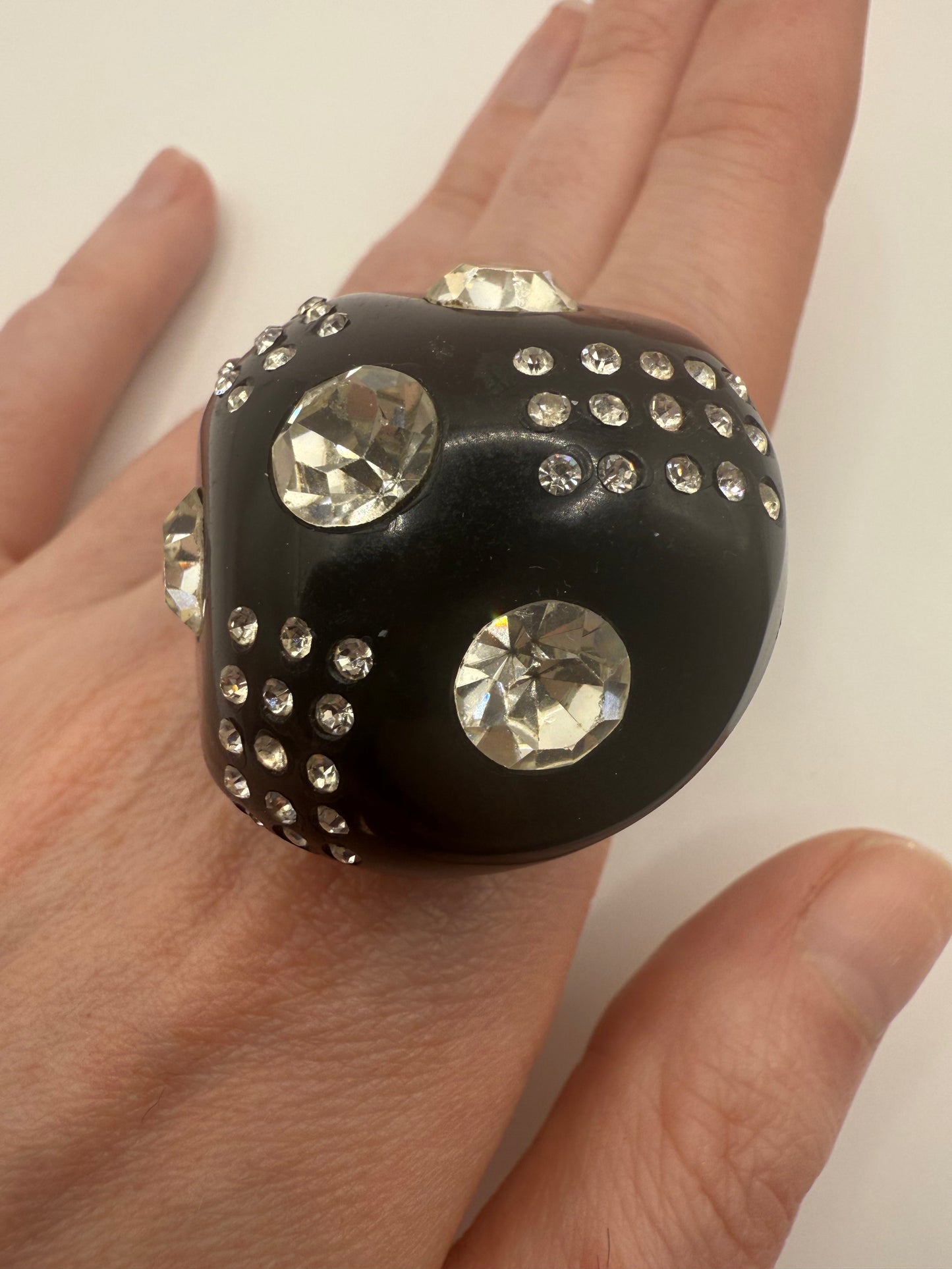 Vintage Chunky Huge Rhinestone Ring