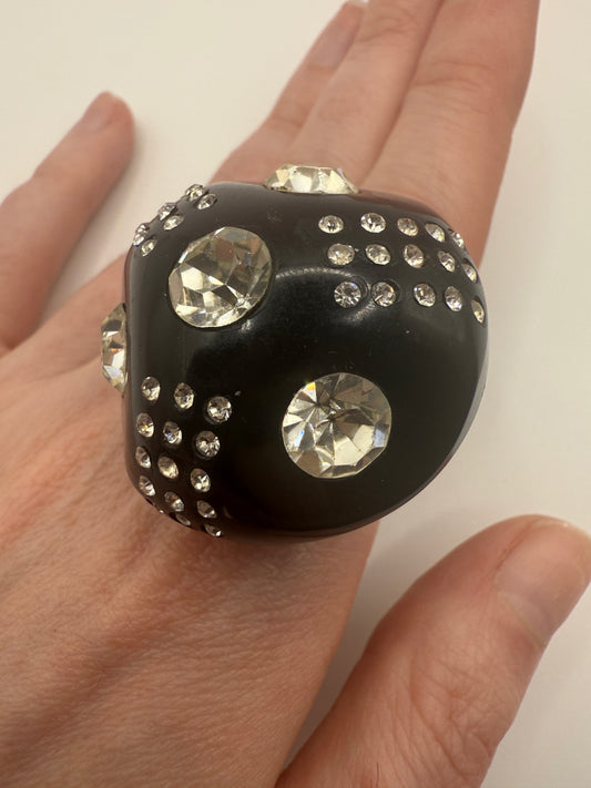 Vintage Chunky Huge Rhinestone Ring
