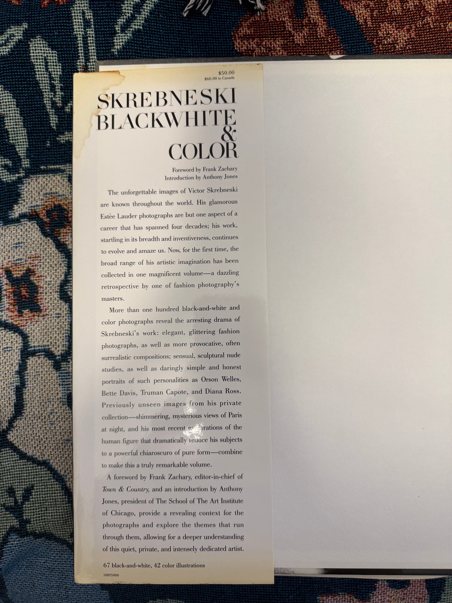 Iris Apfel's Personal Inscribed Skrebneski: Black White and Color: Photographs: 1949-1989 Book