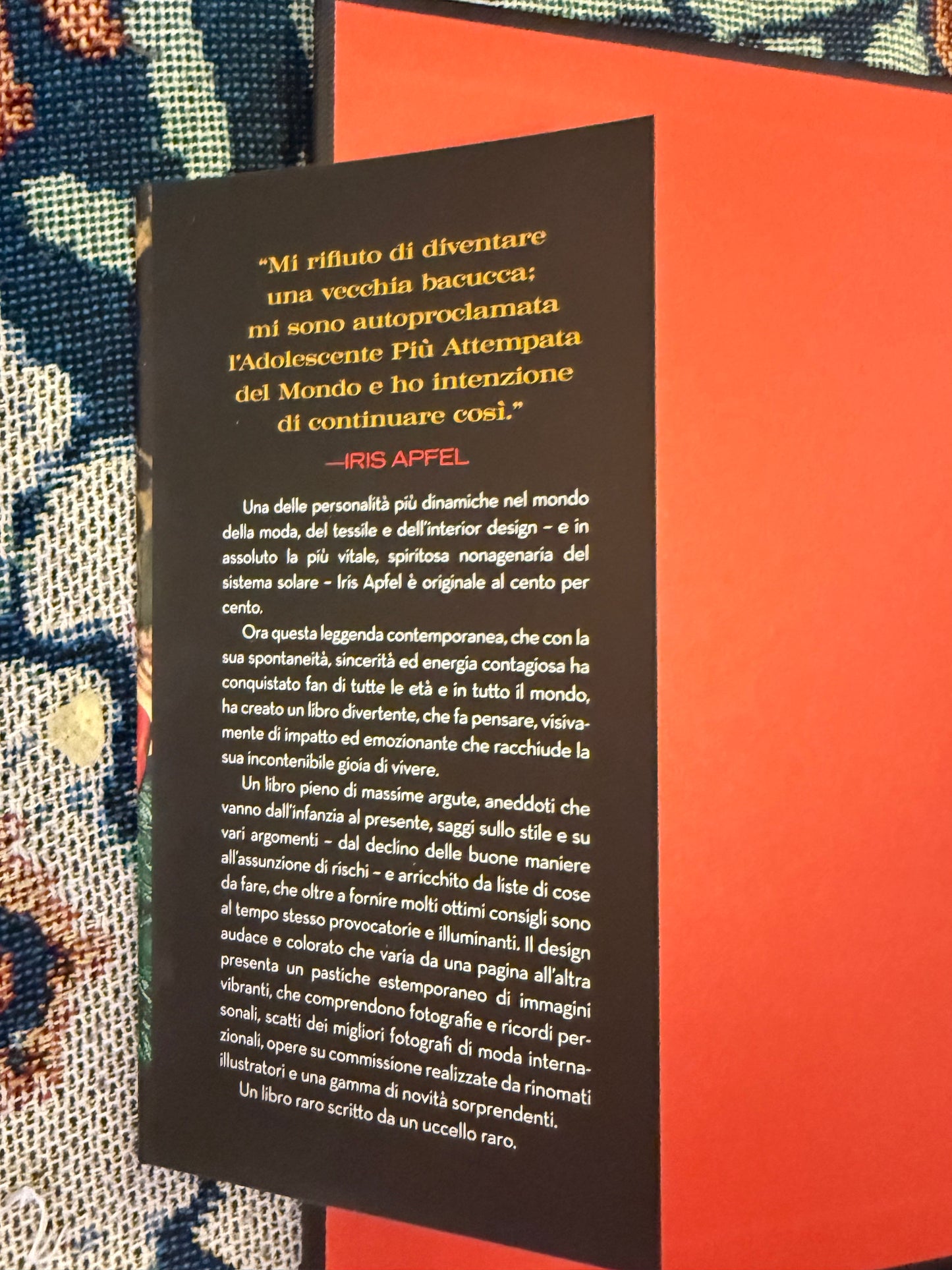 Iris Apfel's Personal Special Italian Edition Iris Apfel: Accidental Icon: Musings of a Geriatric Starlet Book