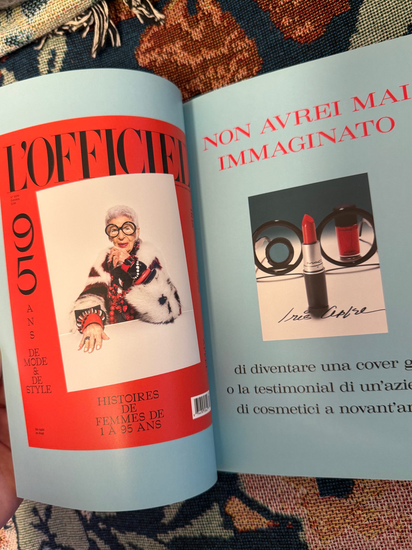 Iris Apfel's Personal Special Italian Edition Iris Apfel: Accidental Icon: Musings of a Geriatric Starlet Book