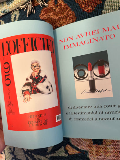 Iris Apfel's Personal Special Italian Edition Iris Apfel: Accidental Icon: Musings of a Geriatric Starlet Book