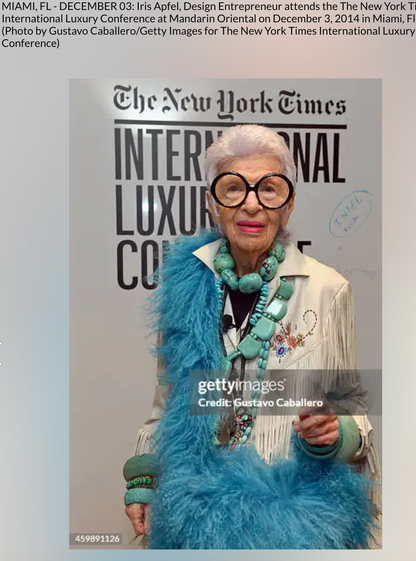 Iris Apfel's Vintage Highly Documented Long Turquoise Bead Strand