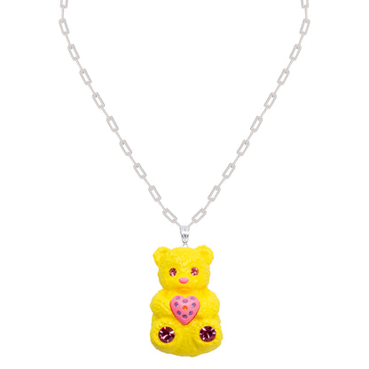 Butter Bear Heart Charm Mood Pendant