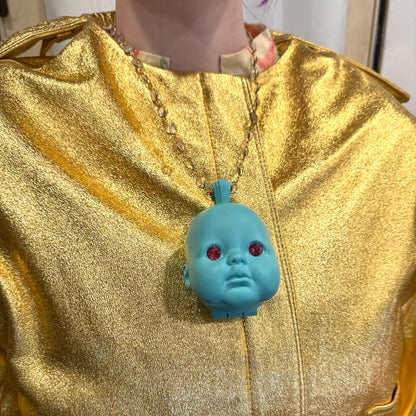 Blue Raspberry Baby Doll Locket Necklace
