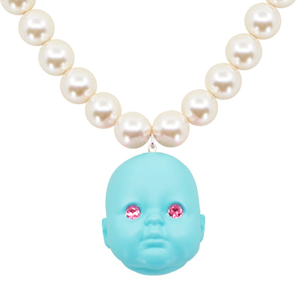 Blue Raspberry Baby Doll Pearl Necklace