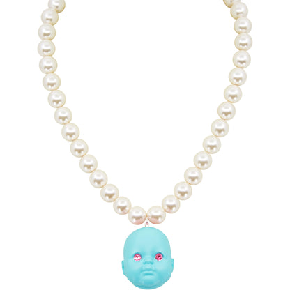 Blue Raspberry Baby Doll Pearl Necklace
