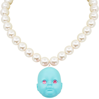 Blue Raspberry Baby Doll Pearl Necklace