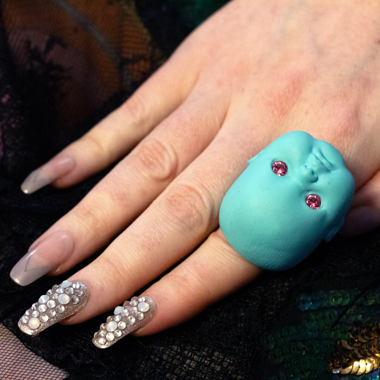 Baby Doll Raspberry Blue Raspberry Baby Doll Ring | Dollchunk by Kristen Bateman