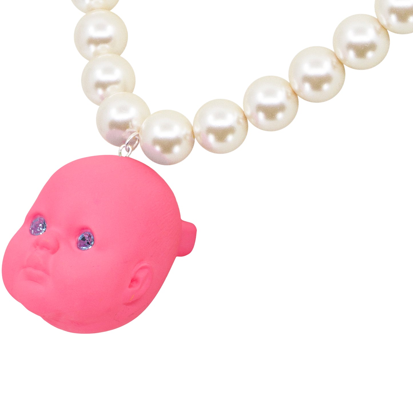 Bubble Gum Baby Doll Pearl Necklace