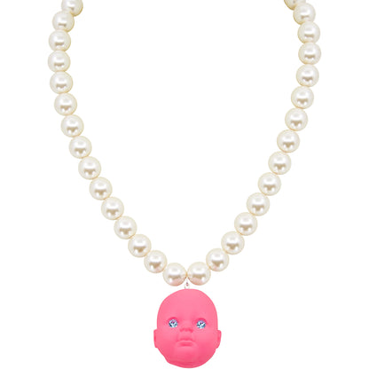 Bubble Gum Baby Doll Pearl Necklace