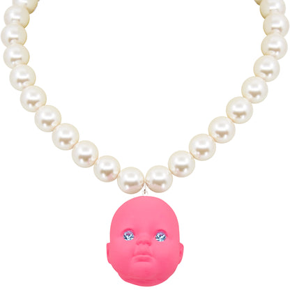 Bubble Gum Baby Doll Pearl Necklace