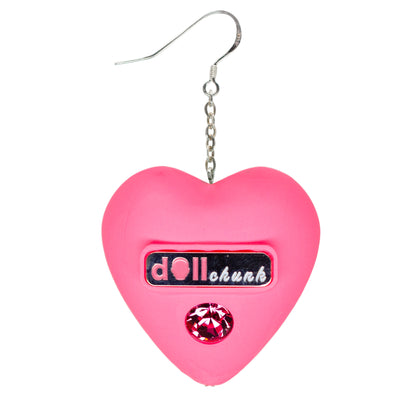 Bubble Gum Heart Puff Earrings