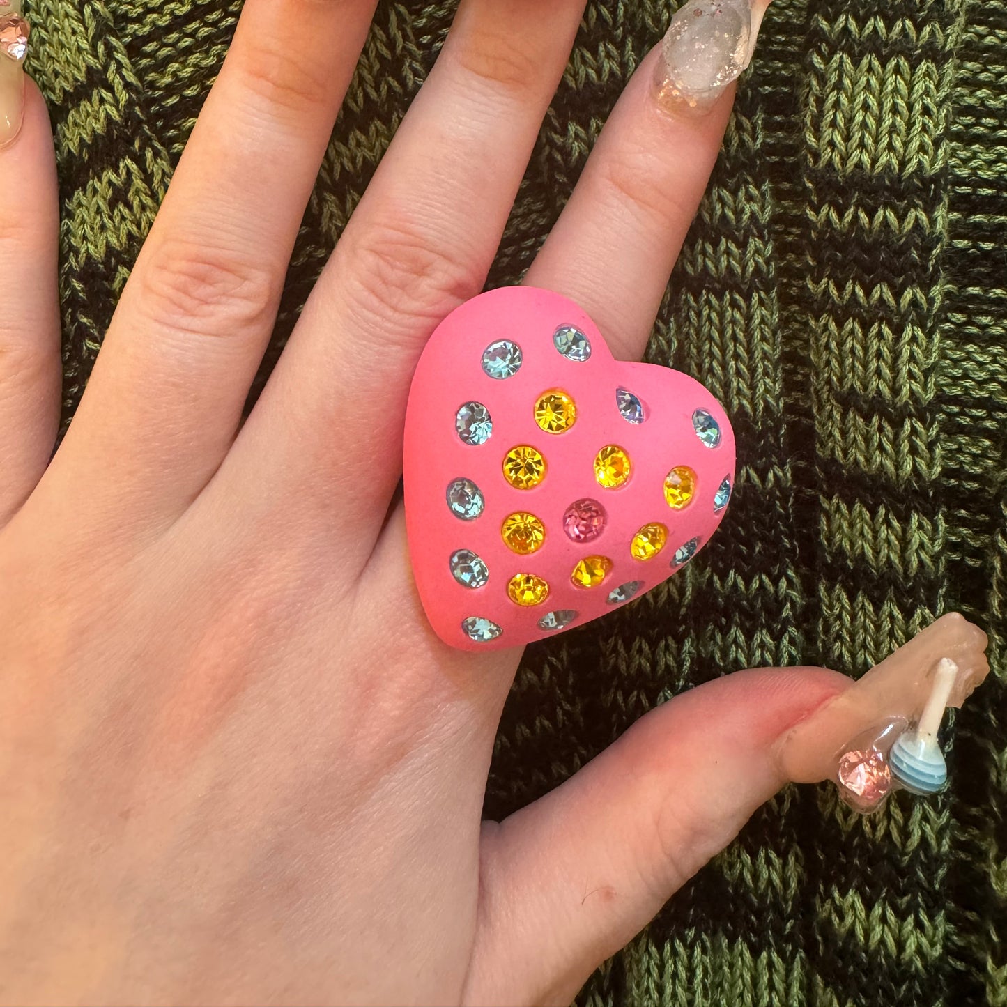 Bubble Gum Heart Puff Ring