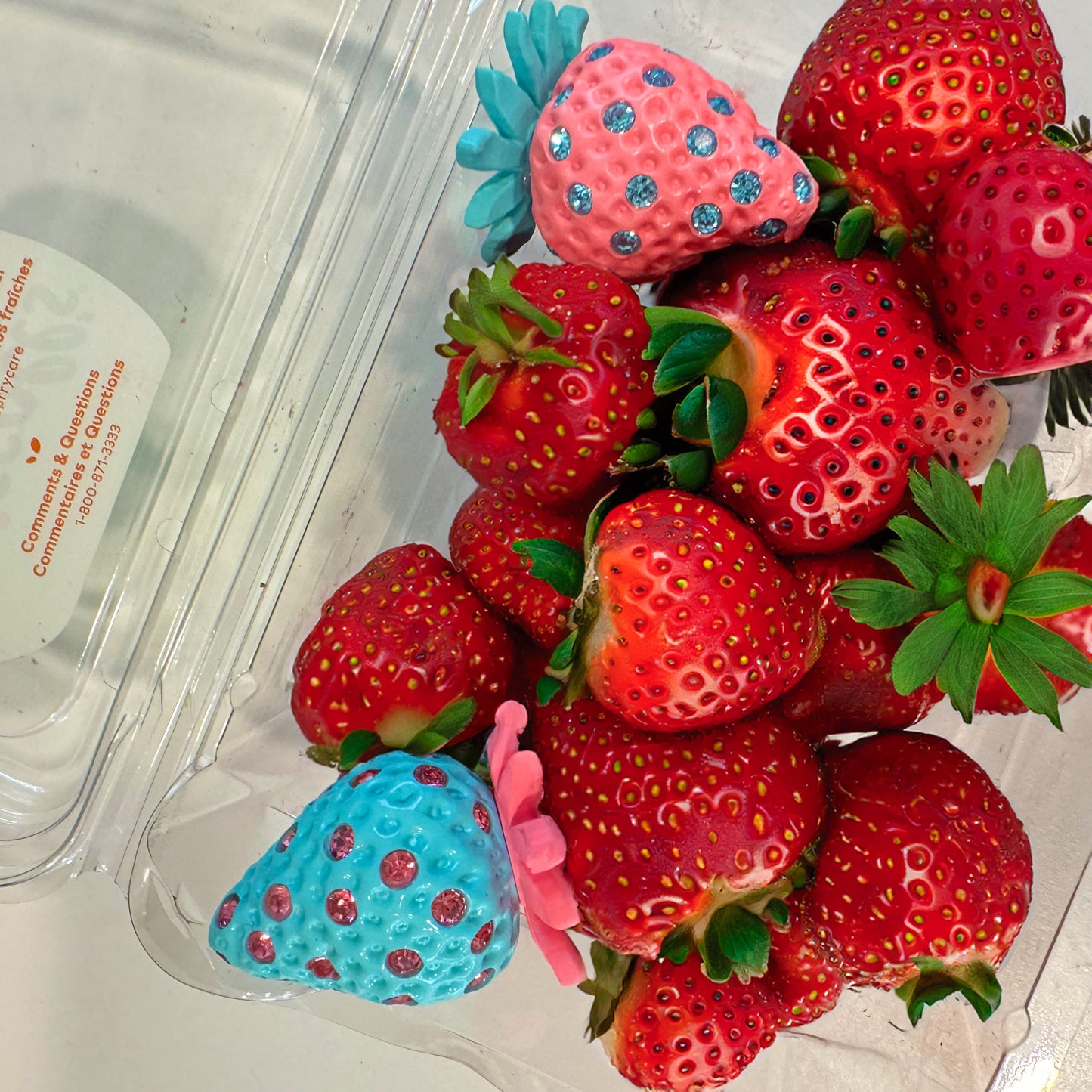 Bubble Gum Strawberry Earrings