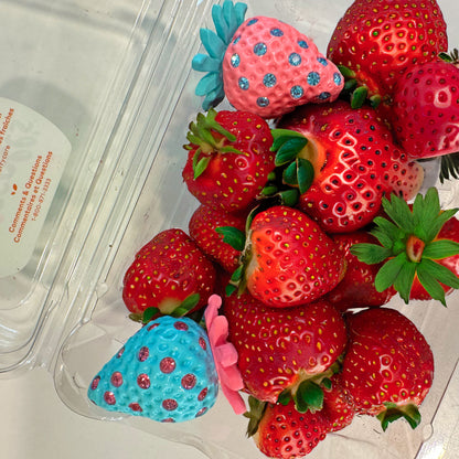 Bubble Gum Strawberry Earrings