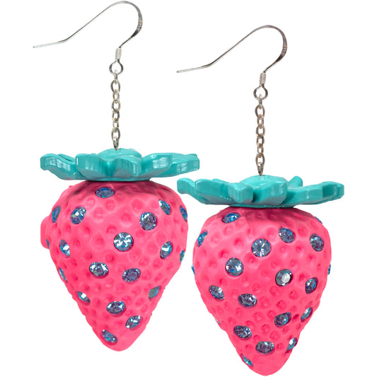 Bubble Gum Strawberry Earrings