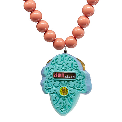 Masked Lady Madame Bleue Pearl Necklace