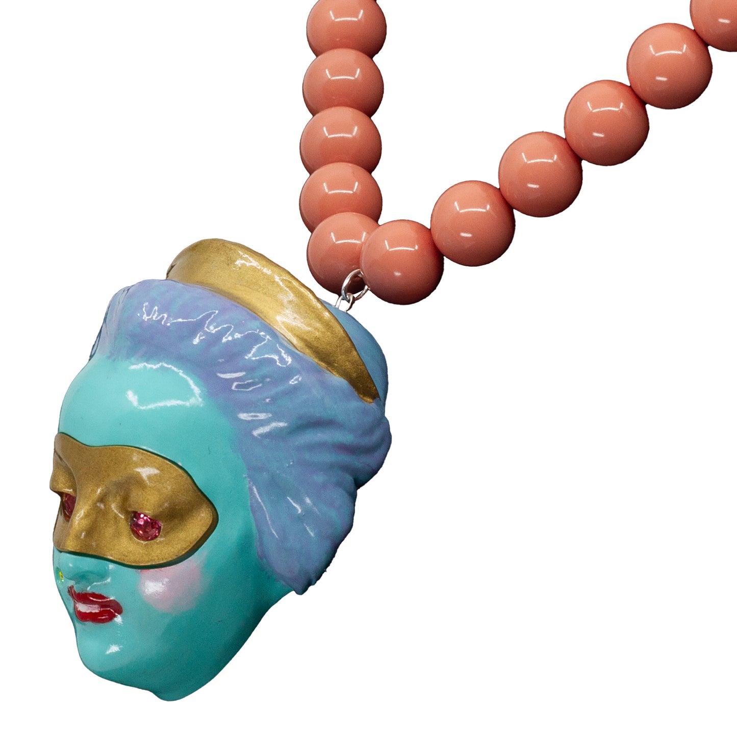 Masked Lady Madame Bleue Pearl Necklace