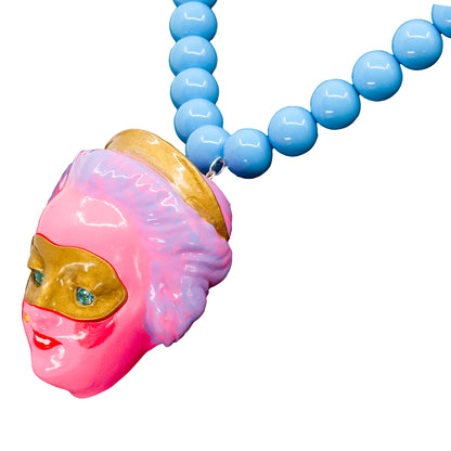 Masked Lady Madame Rose Pearl Necklace