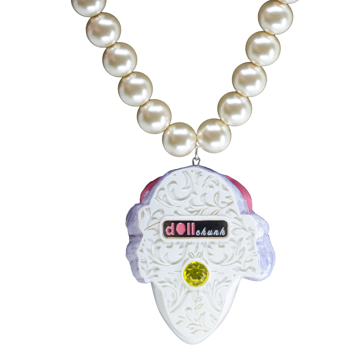 Masked Lady Madame Blanche Pearl Necklace