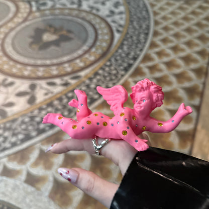 Divine Pink Cherub Drip Ring