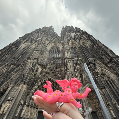 Divine Pink Cherub Drip Ring