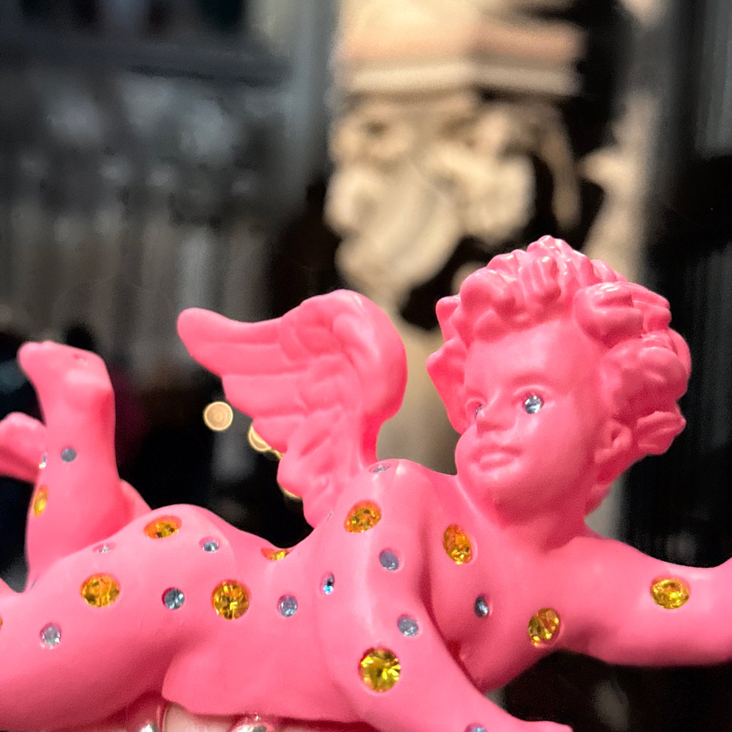 Divine Pink Cherub Drip Ring