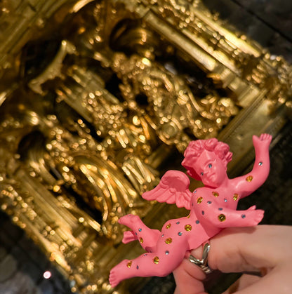 Divine Pink Cherub Drip Ring