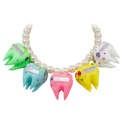 Rainbow Tooth Pearl Necklace