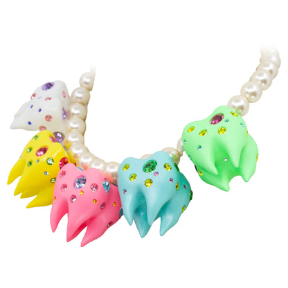 Rainbow Tooth Pearl Necklace
