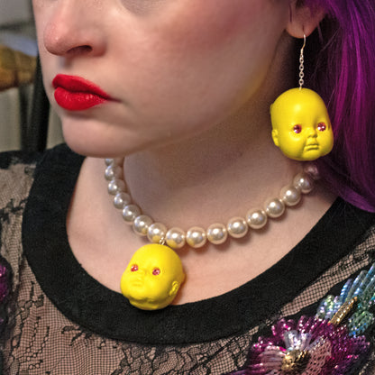 Strawberry Lemon Tart Baby Doll Pearl Necklace