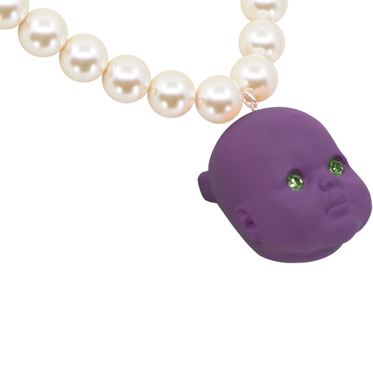 Taro Boba Baby Doll Pearl Necklace