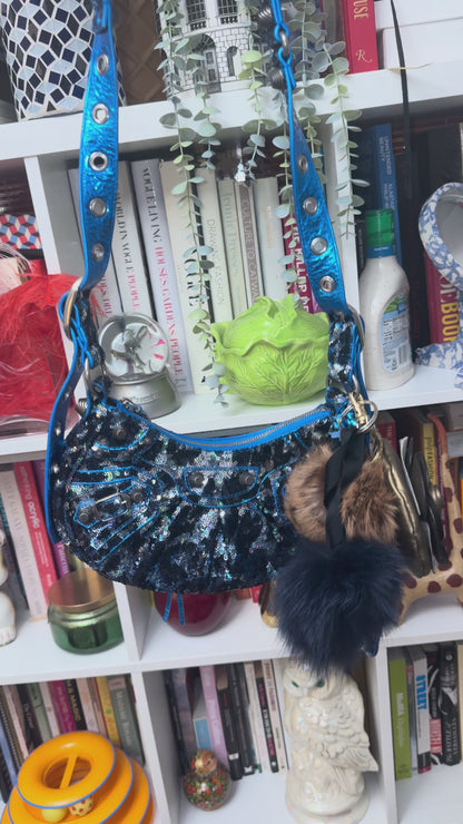 Iris Apfel's Vintage Pologeorgis Fur Puffs Bag Charm