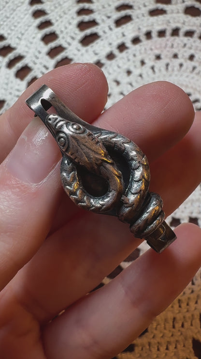 Vintage Victorian Revival Snake Scarf Charm Clip