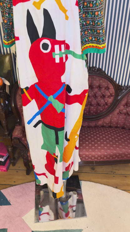 Iris Apfel's Documented Vintage One-of-a-Kind Patchwork Mexican Gown