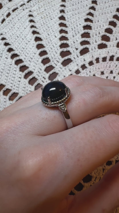 Vintage Silver Star Sapphire Ring