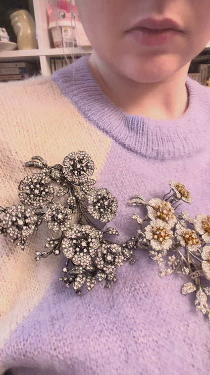 Iris Apfel's Vintage Monumental Jarin Victorian Inspired Trembler Brooch