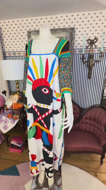 Iris Apfel's Documented Vintage One-of-a-Kind Patchwork Mexican Gown