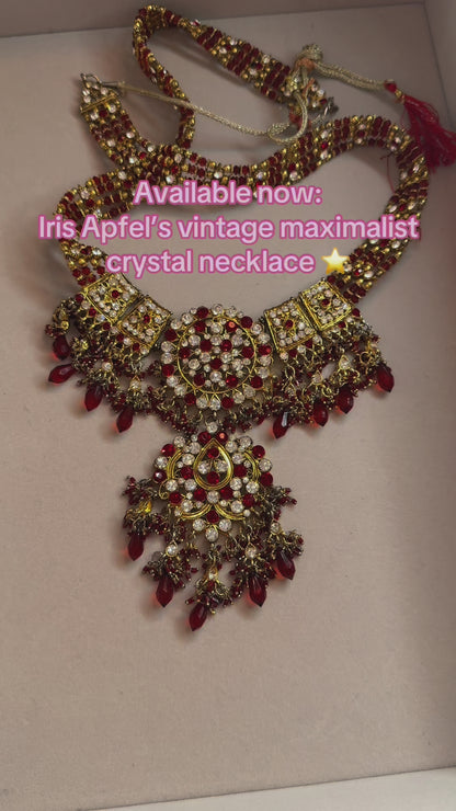 Iris Apfel's Vintage Hand-Beaded Indian Wedding Style Necklace