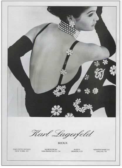Vintage Karl Lagerfeld 1991 Extra Large Flower Brooch
